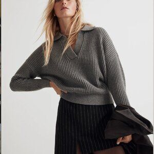 MADEWELL Waffle-Knit Henley Sweater